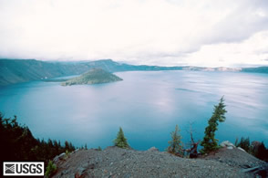 Crater Lake and Wizard Island USGS